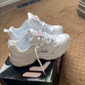 white Fila shoes